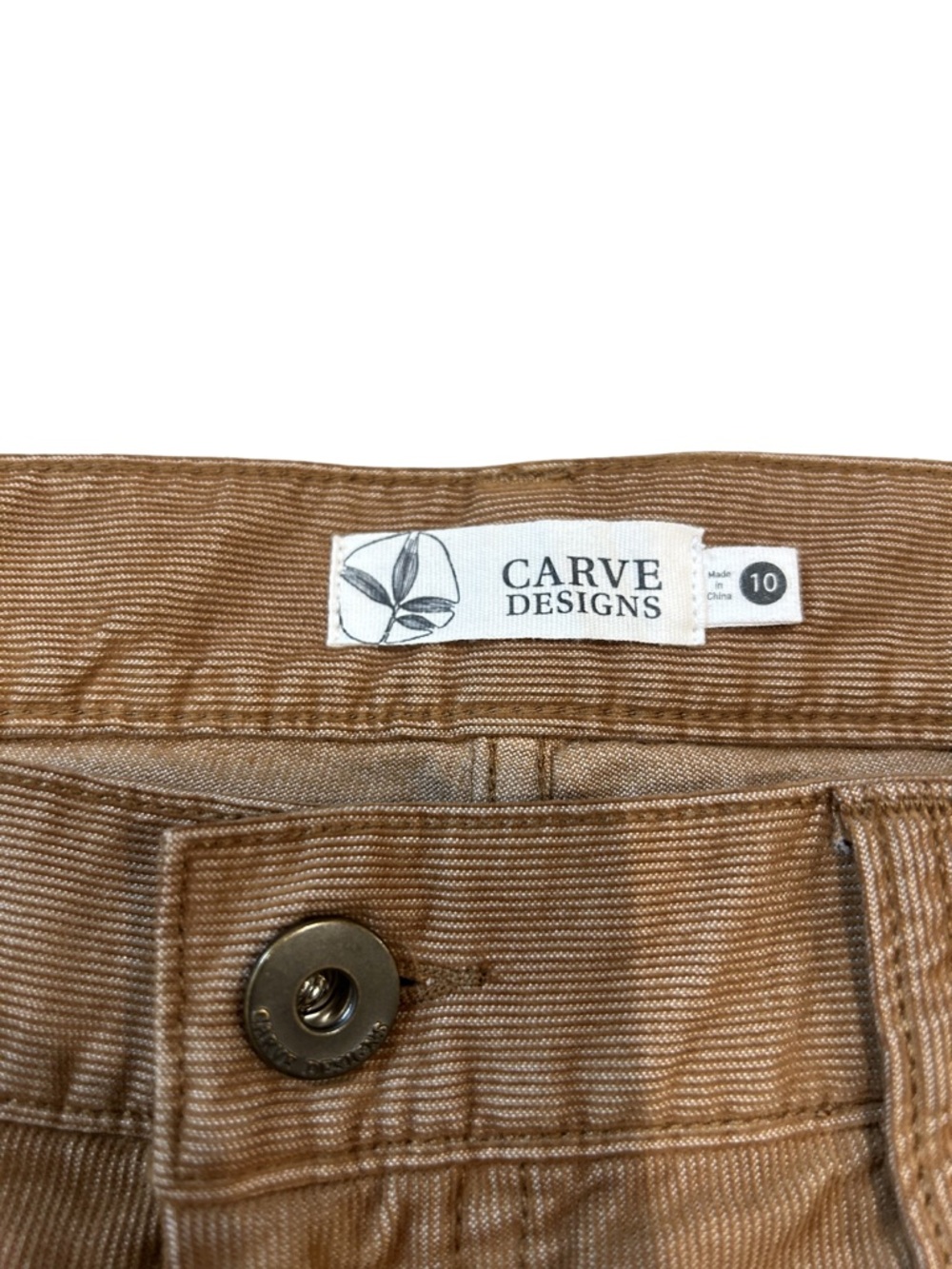 Carve Designs Oahu 4” Corduroy Shorts | Rum | NWT | Size 10 - Picture 3 of 6